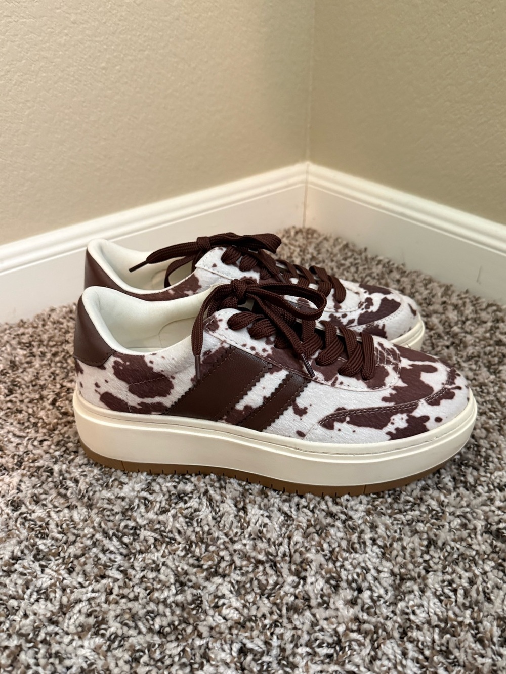 Steve Madden Cow Print Sneakers